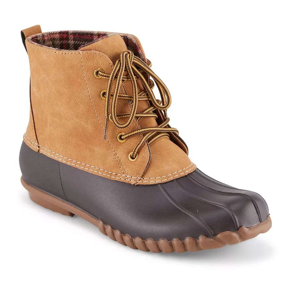 Henry Ferrera Mission Rain/Snow Boot Tan/Blue Size 8